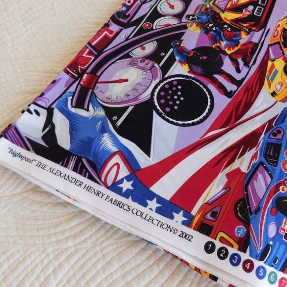 OOP high speed Alexander Henry quilt fabric Daytona NASCAR stock car race track - Picture 9 of 16